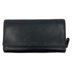 Coach Black Snap Leather Wallet | Classic Style